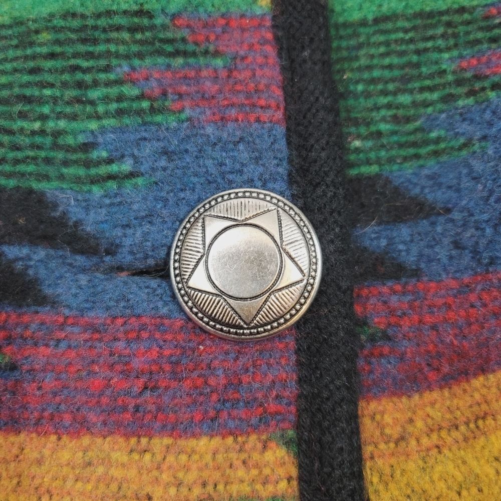 Vintage Jofeld Wool Blend Southwestern Aztec Button Down Blazer Coat Size Small - Picture 9 of 16